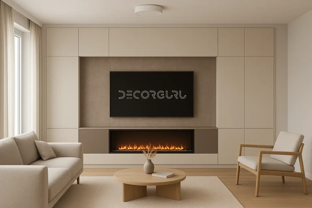 A stylish bedroom showcasing over the bed shaker's style fitted wardrobes